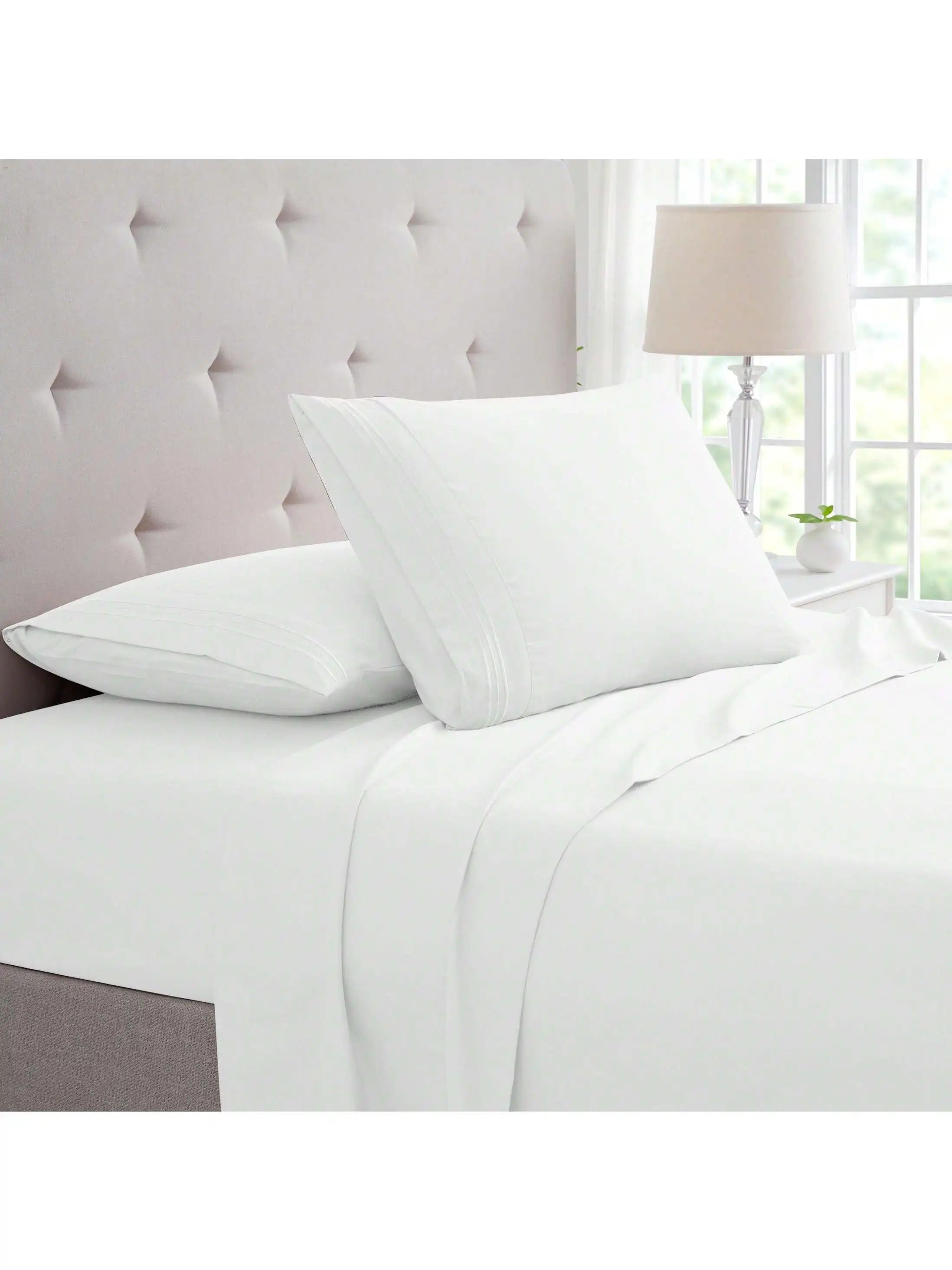 Bamboo 4 Piece Luxury 3 Embroidered Sheet Set