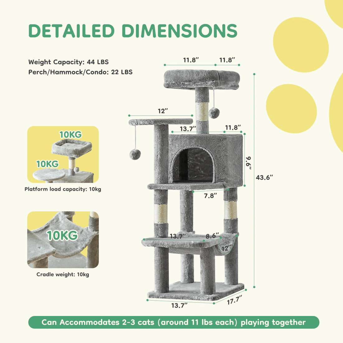 JHK 44 Inch Multi-Cat Climbing Tower