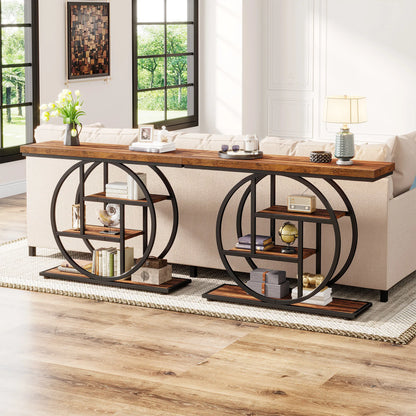 Tribesigns 4-Tier Console Table with 4 Shelves