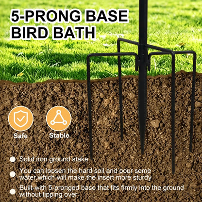 Double-Layer Bird Bath and Feeder
