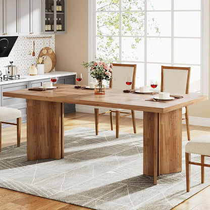 63-inch Farmhouse Style Dining Table Seats 4-6