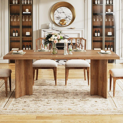 63-inch Farmhouse Style Dining Table Seats 4-6