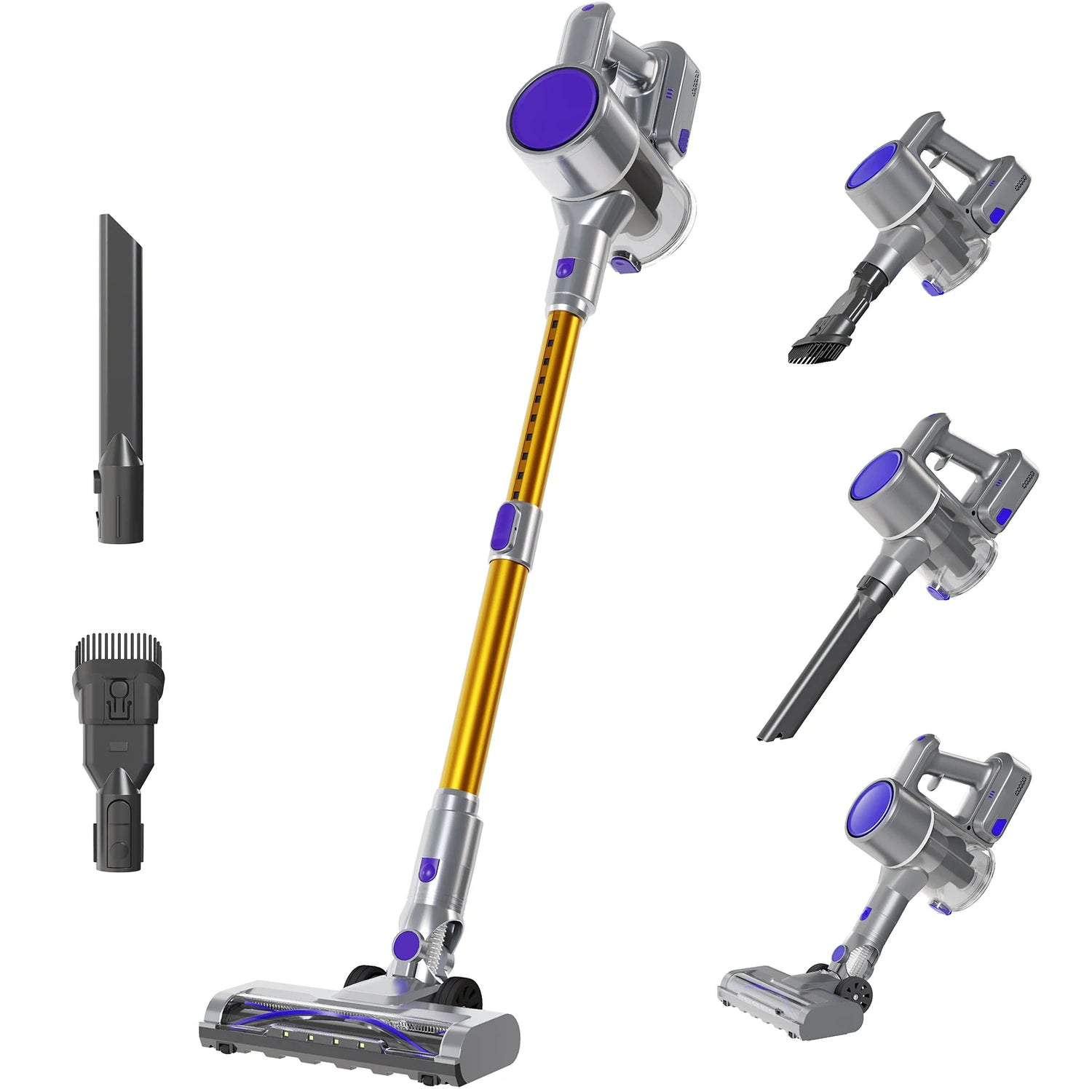 JHK Lightweight Cordless Vacuum Cleaner with Flexible Extendable Pole