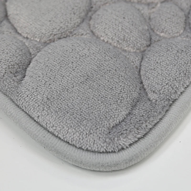 Water-Absorbing Non-Slip Solid Color Bathroom Rug Set