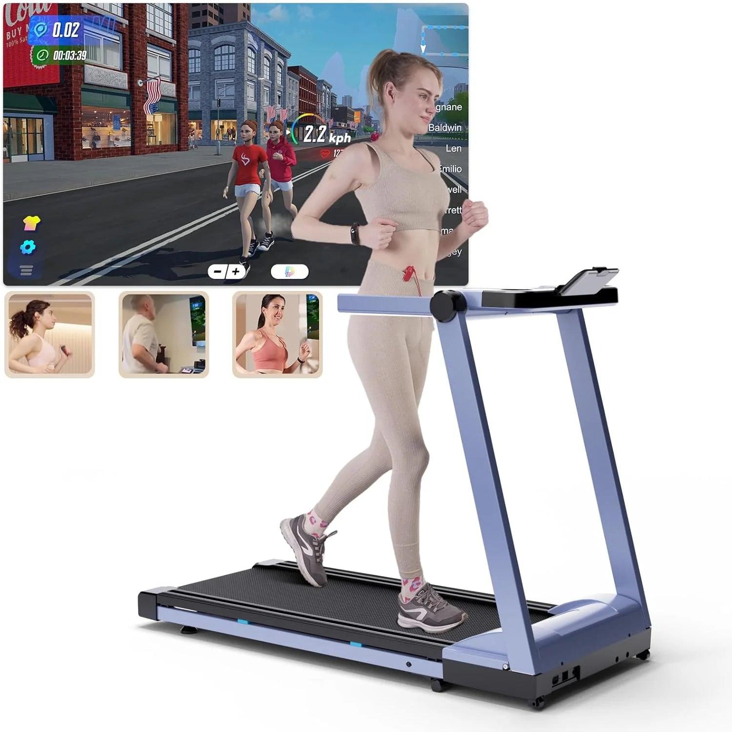 Adjustable Foldable Treadmill with 6% Incline